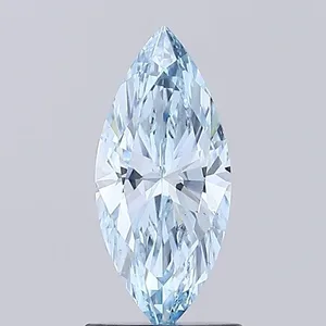 1.05ct MARQUISE Fancy Vivid Blue VS2 Coloured Lab diamond