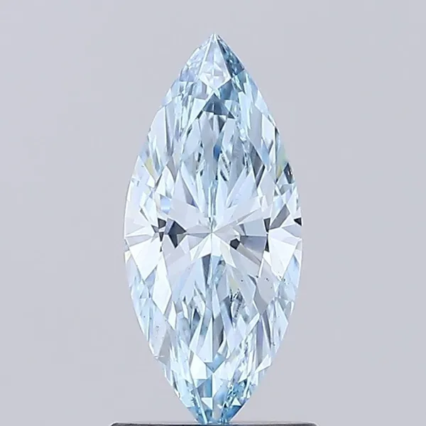 1.05ct MARQUISE Fancy Vivid Blue VS2 Coloured Lab diamond