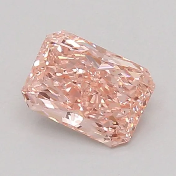0.87ct RADIANT Fancy Vivid Pink VS2 Coloured Lab diamond