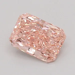 0.87ct RADIANT Fancy Vivid Pink VS2 Coloured Lab diamond