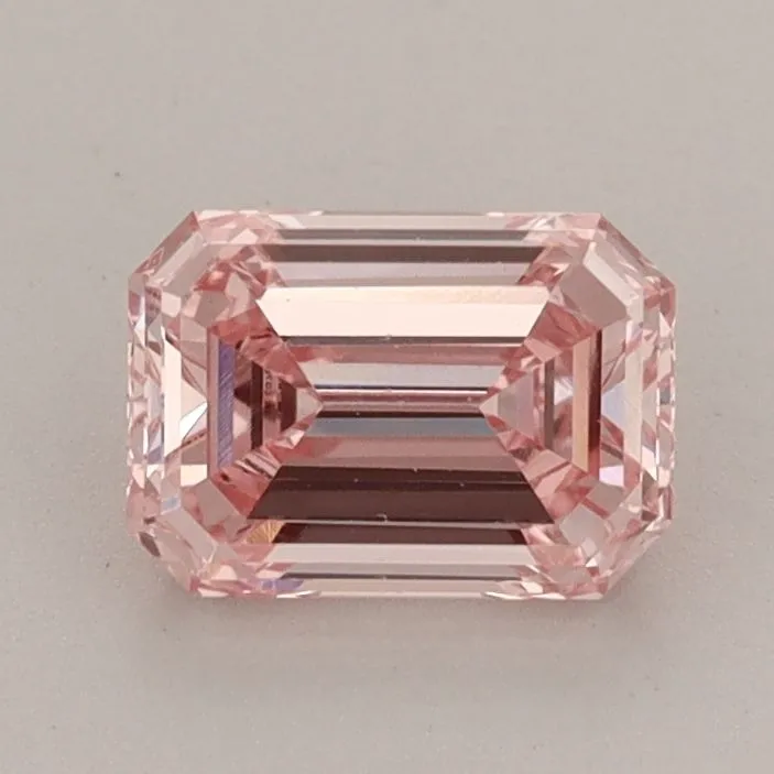0.95ct EMERALD Fancy Vivid Pink VS1 Coloured Lab diamond