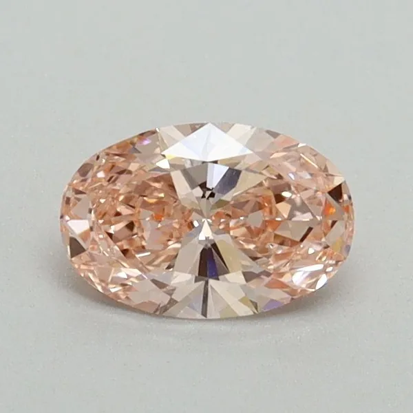 0.5ct OVAL Fancy Vivid Pink VVS2 Coloured Lab diamond