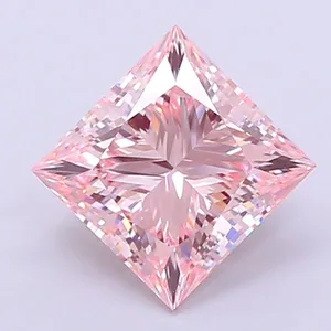 2.02ct PRINCESS Fancy Intense Pink IF Coloured Lab diamond