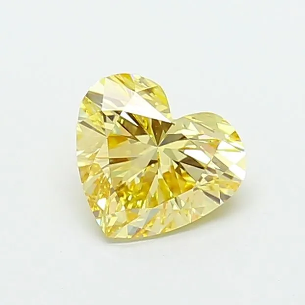 1.68ct HEART Fancy Yellow VS1 Coloured Lab diamond