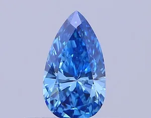 0.35ct PEAR Fancy Vivid Blue VVS2 Coloured Lab diamond