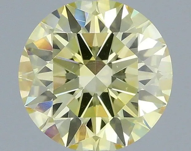 0.55ct ROUND Fancy Yellow VS1 Coloured Lab diamond