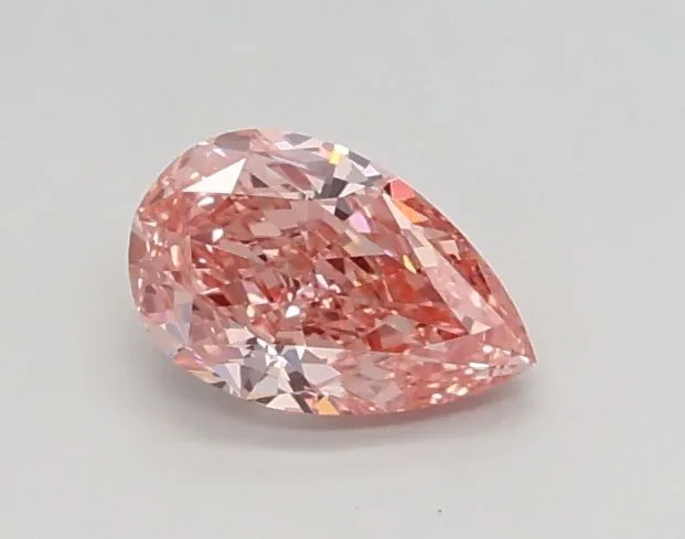0.33ct PEAR Fancy Vivid Pink VVS2 Coloured Lab diamond