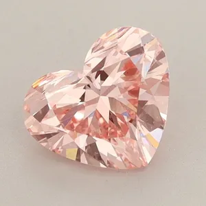1.27ct HEART Fancy Vivid Pink VS1 Coloured Lab diamond
