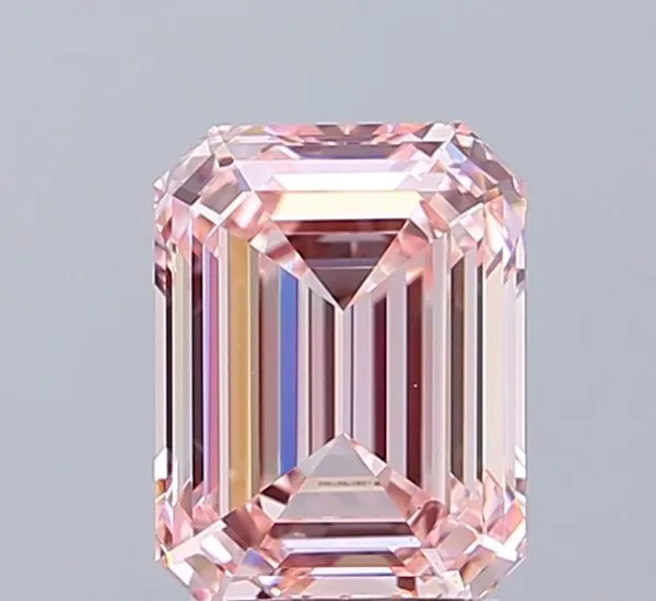 1.88ct EMERALD Fancy Intense Pink VS1 Coloured Lab diamond