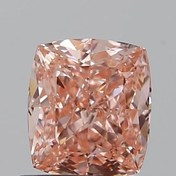 1ct CUSHION Fancy Vivid Pink VS1 Coloured Lab diamond
