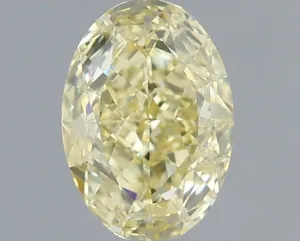 1.06ct OVAL Fancy Yellow VVS2 Coloured Lab diamond