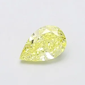 0.74ct PEAR Fancy Intense Yellow VS1 Coloured Lab diamond