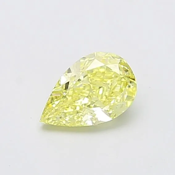 0.74ct PEAR Fancy Intense Yellow VS1 Coloured Lab diamond