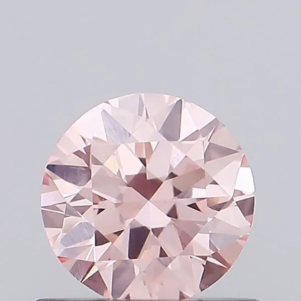 0.49ct ROUND Fancy Intense Pink VVS2 Coloured Lab diamond