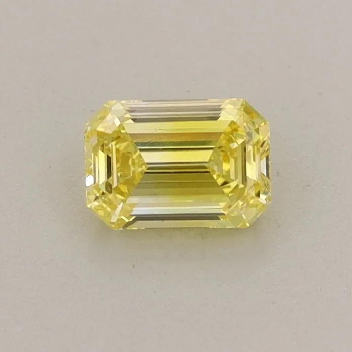 0.42ct EMERALD Fancy Intense Yellow VS1 Coloured Lab diamond