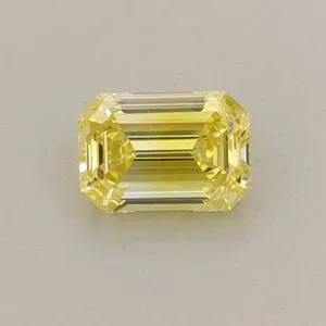 0.42ct EMERALD Fancy Intense Yellow VS1 Coloured Lab diamond