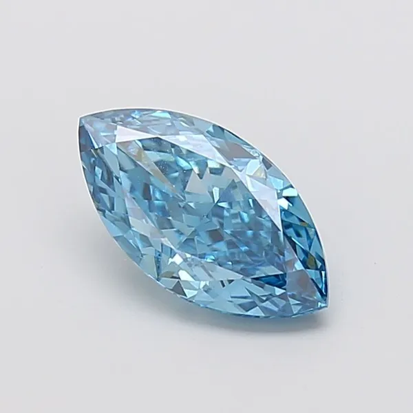 2.06ct MARQUISE Fancy Vivid Blue VVS2 Coloured Lab diamond