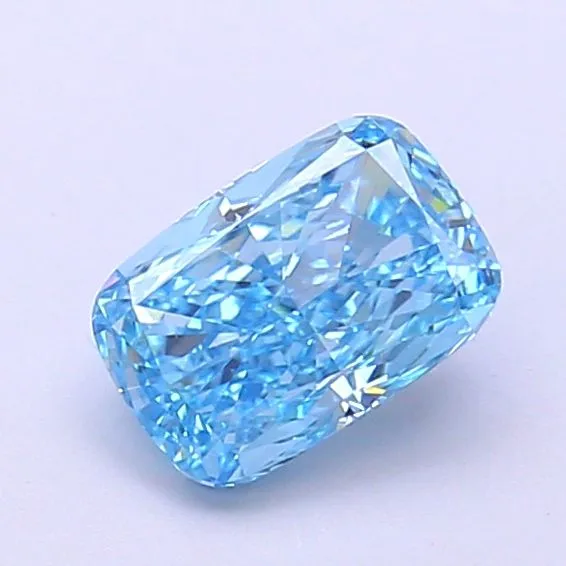 0.96ct CUSHION Fancy Vivid Blue VS1 Coloured Lab diamond