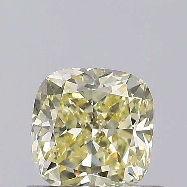 0.70ct CUSHION Fancy Yellow VVS2 Coloured Lab diamond