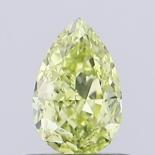 0.46ct PEAR Fancy Yellow VS1 Coloured Lab diamond