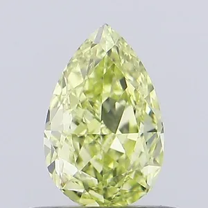 0.46ct PEAR Fancy Yellow VS1 Coloured Lab diamond
