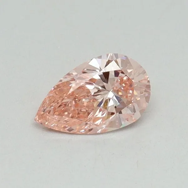 0.32ct PEAR Fancy Vivid Pink VS2 Coloured Lab diamond
