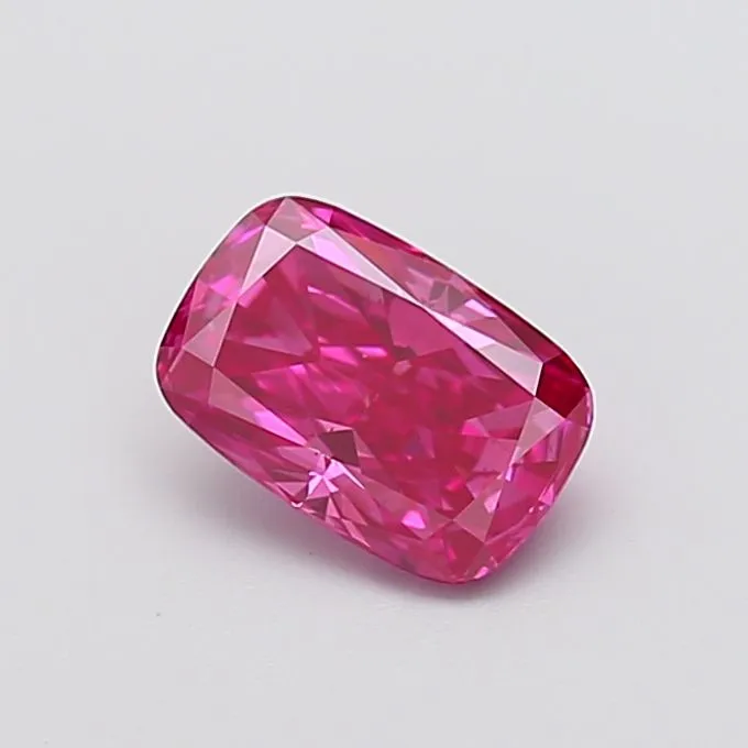 1.28ct CUSHION Fancy Vivid Pink VS1 Coloured Lab diamond