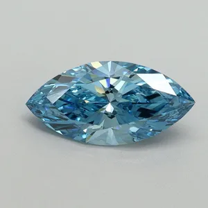 1.07ct MARQUISE Fancy Vivid Blue VS1 Coloured Lab diamond