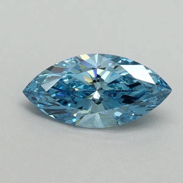 1.07ct MARQUISE Fancy Vivid Blue VS1 Coloured Lab diamond