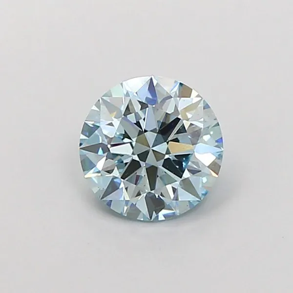 1.08ct ROUND Fancy Intense Blue VS2 Coloured Lab diamond