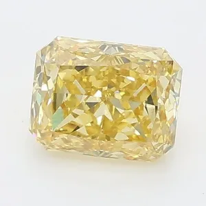 0.97ct RADIANT Fancy Intense Yellow VS1 Coloured Lab diamond