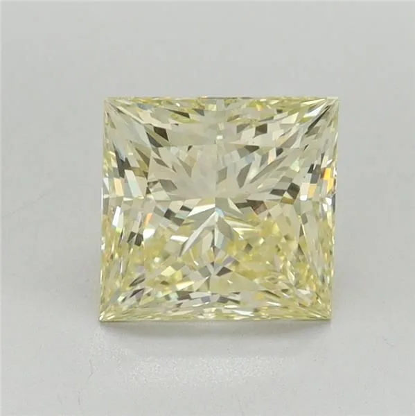 1.59ct PRINCESS Fancy Yellow VVS2 Coloured Lab diamond
