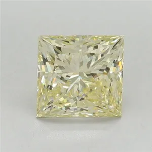 1.59ct PRINCESS Fancy Yellow VVS2 Coloured Lab diamond