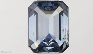 0.56ct EMERALD Fancy Vivid Blue SI2 Coloured Lab diamond