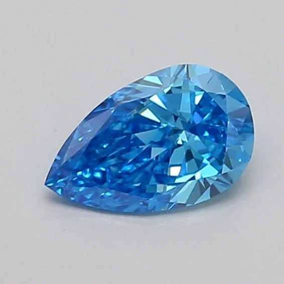 0.52ct PEAR Fancy Vivid Blue VS1 Coloured Lab diamond