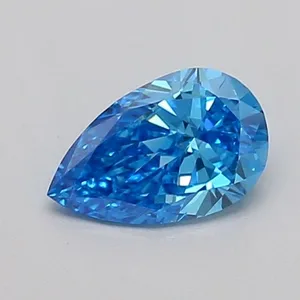 0.52ct PEAR Fancy Vivid Blue VS1 Coloured Lab diamond