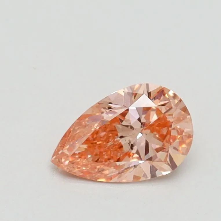 0.50ct PEAR Fancy Intense Pink SI1 Coloured Lab diamond