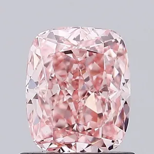 1.05ct CUSHION Fancy Vivid Pink VS1 Coloured Lab diamond