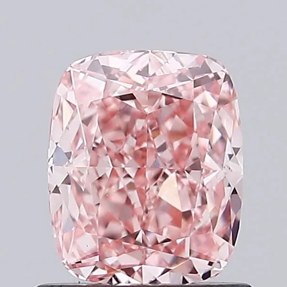 1.05ct CUSHION Fancy Vivid Pink VS1 Coloured Lab diamond