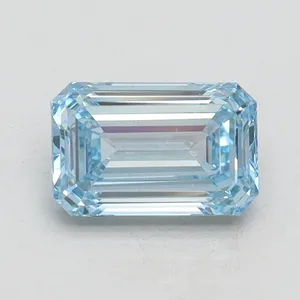 1.01ct EMERALD Fancy Intense Blue VS1 Coloured Lab diamond