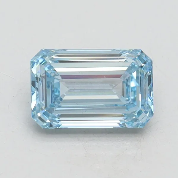 1.01ct EMERALD Fancy Intense Blue VS1 Coloured Lab diamond