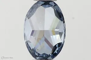 0.43ct OVAL Fancy Vivid Blue SI1 Coloured Lab diamond