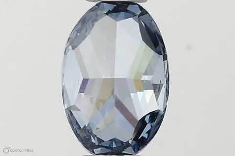 0.43ct OVAL Fancy Vivid Blue SI1 Coloured Lab diamond