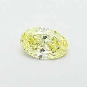 0.52ct OVAL Fancy Yellow VS2 Coloured Lab diamond