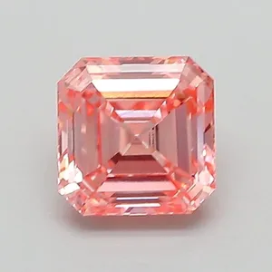 0.91ct EMERALD Fancy Vivid Pink VVS2 Coloured Lab diamond