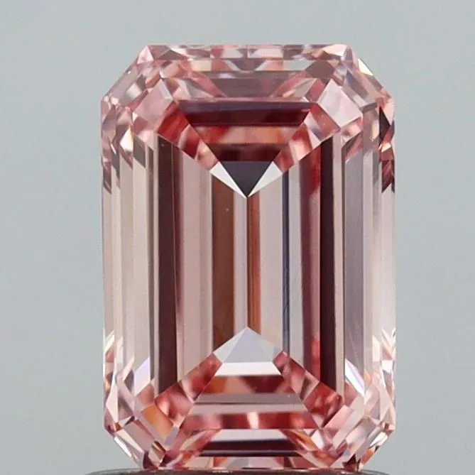 1.13ct EMERALD Fancy Pink VS1 Coloured Lab diamond