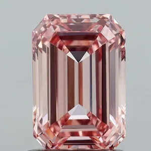 1.13ct EMERALD Fancy Pink VS1 Coloured Lab diamond