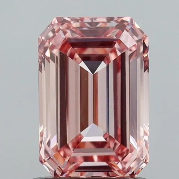 1.13ct EMERALD Fancy Pink VS1 Coloured Lab diamond