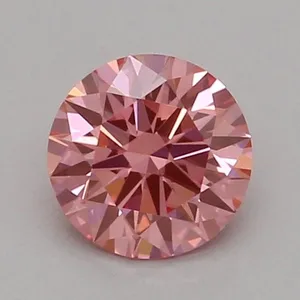 0.33ct ROUND Fancy Vivid Pink VVS2 Coloured Lab diamond