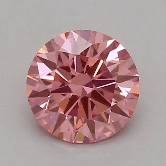 0.33ct ROUND Fancy Vivid Pink VVS2 Coloured Lab diamond
